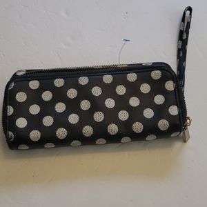 Black & White Polka Dot Wallet/Wristlet